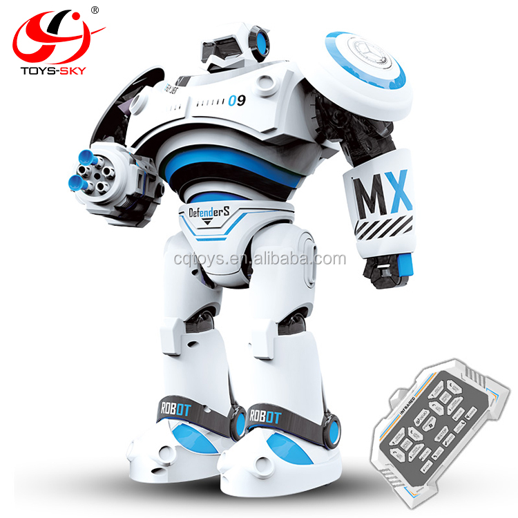 1701B Умная игрушка-робот с дистанционным управлением, программируемый защитник, Интеллектуальный стрельба артиллерии, танцующий синий, оранжевый