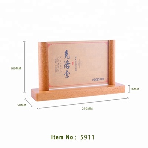 Exhibidor de Letreros de Acrílico con Base de Madera para <span class=keywords><strong>Hotel</strong></span>, Bar, Restaurante, Reuniones - Product Image 2