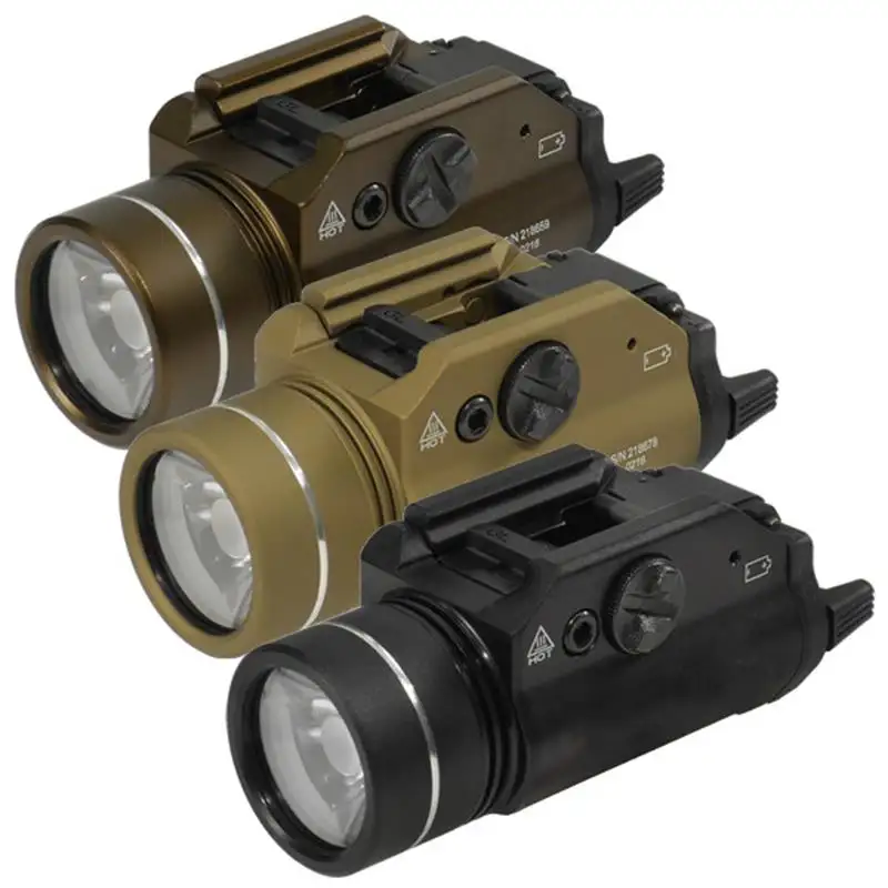 DFFL02ユニバーサルピストルマウントグリーンガンレーザーポインター、irレーザーとハンティングサプライ用武器ライト付き充電式