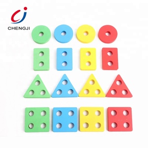 Learning sorter giocattoli in legno montessori <span class=keywords><strong>abbinamento</strong></span> educativo blocchi di costruzione cognitivi forme geometriche <span class=keywords><strong>giochi</strong></span> coordinati per bambini - Product Image 5