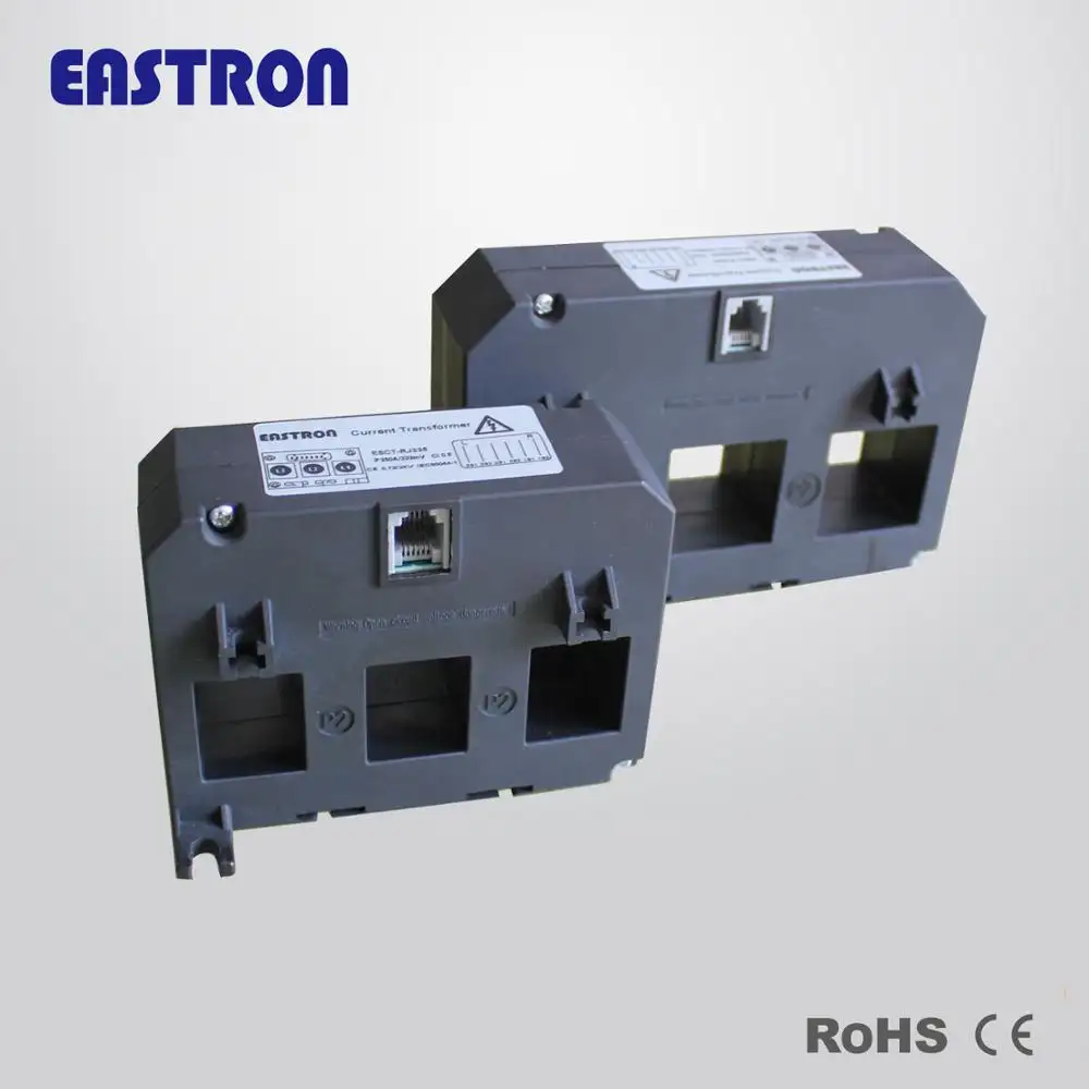 Transformador de corriente serie ESCT-RJ 3 en 1, entrada de 60A ~ 600A, salida de 100mA o 333mV CTs