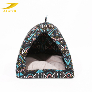 <strong>Comfortable</strong> <strong>Soft</strong> Canvas Triangle <strong>Dog</strong> <strong>House</strong> Cut <strong>Dog</strong> <strong>House</strong> Warmly Printed Pet <strong>Dog</strong> <strong>House</strong> for Rest - Product Image 2
