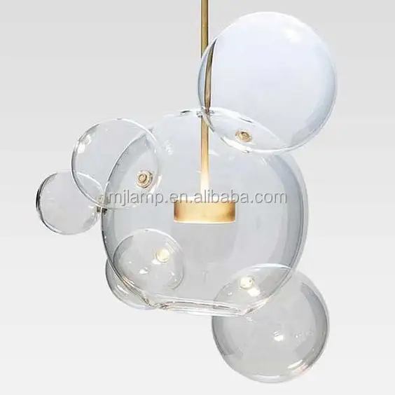 Zhongshan Nordic moderna illuminazione a sospensione Artistico Moderno Cluster Lampadari multi bolla di vetro lampada a sospensione per soggiorno