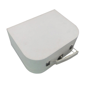 Mini <span class=keywords><strong>maleta</strong></span> de papel Kraft blanca personalizada de cartón, venta al por mayor, proveedor de China - Product Image 1