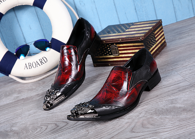 NA013 Fashion Black Metal Pointed Toe Mens Dress Shoes NA013 Fashion Black Metal Pointed Toe Mens Dress Shoes