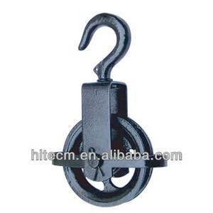 Negro bloque de hierro fundido polea - Product Image 3