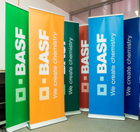 Exhibidores Publicitarios Retráctiles de Aluminio para Ferias Comerciales y Eventos, Soporte de Exhibición Enrollable