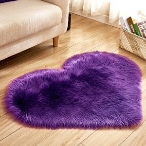 <span class=keywords><strong>Tappeto</strong></span> Moderno in Finta Pelliccia a Pelo Lungo a Forma di Cuore, Antiscivolo, Spesso, Annodato a Mano, <span class=keywords><strong>Rosa</strong></span>, per Soggiorno - Product Image 1