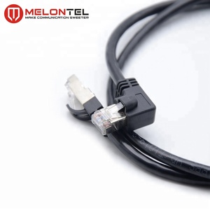 MT-5003-90 À Angle <span class=keywords><strong>Droit</strong></span> de Haute Qualité Cat.6 Câble STP LSZH <span class=keywords><strong>RJ45</strong></span> <span class=keywords><strong>Cordon</strong></span> De Raccordement Avec Bouchon En Métal - Product Image 6