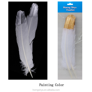 Toca lunga colorata piuma di tacchino artigianale tinto copricapo da te accessorio <span class=keywords><strong>Cosplay</strong></span> per la festa di carnevale decorazioni floreali per la casa - Product Image 3
