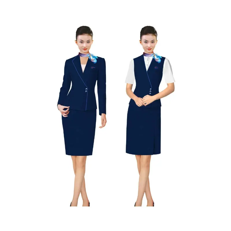 Hot selled smart airline stewardess uniform
