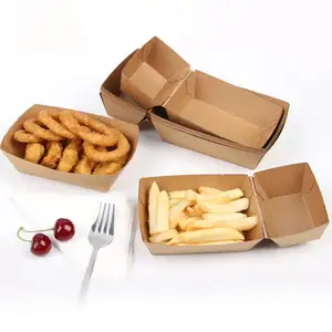 Plateaux en carton pour aliments, plateau alimentaire en papier, style japonais, emballage de collations en carton