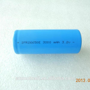 LiFePO4 bateria recarregável 26650 3.2 V 3000 mAh - Product Image 1