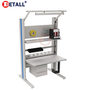 Centre de réparation test, table avec tapis ESD, établi antistatique, atelier, coffre à outils, armoire de rangement, établi de garage avec tiroirs - Product Image 6