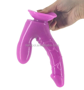 Bâton de massage réaliste à double tête avec ventouse, faux pénis - Product Image 5