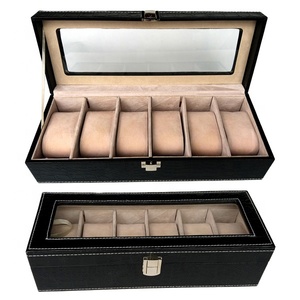 De 6 ranuras de reloj de cuero <span class=keywords><strong>caja</strong></span> reloj <span class=keywords><strong>caja</strong></span> de almacenamiento de A 6 <span class=keywords><strong>Relojes</strong></span> - Product Image 1