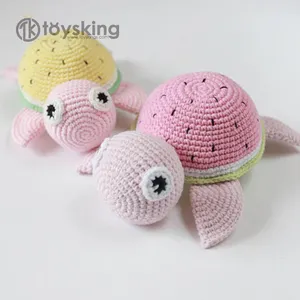 2019 100% el yapımı tığ pamuk kaplumbağa kaplumbağa deniz hayvan oyuncaklar Amigurumis fabrikadan satış için