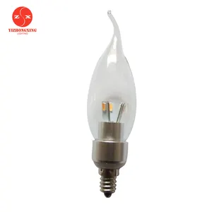 3w led candle bulb light smd 12v 220v 240v E10/E11/E12/E14/E17/B15 CE ROHS