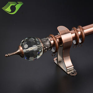 Карниз для штор, элегантные хрустальные стержни, тонкие стеклянные занавески, железные современные роскошные карнизы для штор, треки и аксессуары - Product Image 1