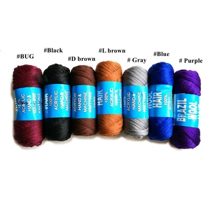 Brasilianische Strickhaarverlängerung Bulk Synthetische Wolle mit Acryl Maschinengefertigtes Haar Wirtschaftliches Garn Gemischt zu Günstigen Preisen - Product Image 1