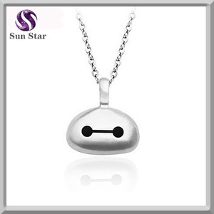 Nuevo producto 2015 caliente venta de películas gran héroe 6 lindo robot Baymax collar de plata esterlina colgante - Product Image 1