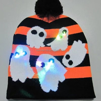 Cappello a cuffia con luce a led Halloween