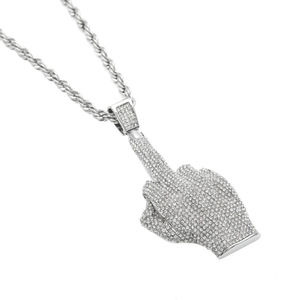 Colliers avec strass pour hommes, chaînes et pendentifs Hip Hop, bijoux à la mode, accessoire pour le Hip Hop, couleur or, chaînes avec corde de 6mm ou 30 pouces - Product Image 3