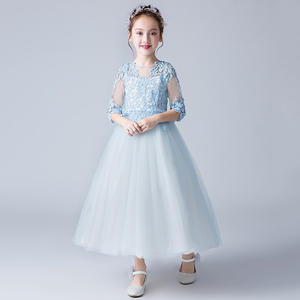 <span class=keywords><strong>Vestido</strong></span> <span class=keywords><strong>de</strong></span> Encaje <span class=keywords><strong>de</strong></span> Manga Media para Niña, <span class=keywords><strong>Primera</strong></span> Comunión, Fiesta, Talla Grande, Vestidos <span class=keywords><strong>de</strong></span> Novia Blancos para Niñas - Product Image 3