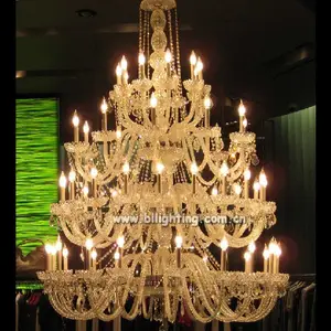 Church crystal chandelier big size chandelier modern hotel church decoration glass chandelier candle lamp wholesale price