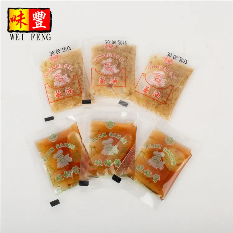 Chinesische traditionelle Sauce Guangdong 8ml Mini-Packung Ingwer öl Sauce Beutel zum Eintauchen von Hühnchen