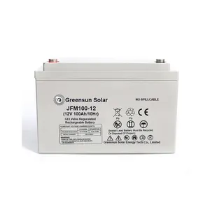 Sertifikat CE ISO Rohs MSDS GEL Baterai, Baterai Sepeda Motor 12V 100ah untuk Sepeda Motor