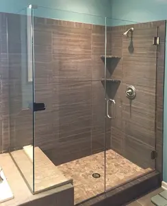 Vetro bagno doccia schermo con ripiano texture vetro porta della doccia