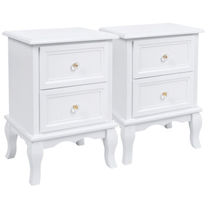 Bàn Cạnh Giường Ngủ Bằng Gỗ Cho Phòng Khách Với Hai Ngăn Kéo Bàn Cạnh Giường Sang Trọng - Product Image 1