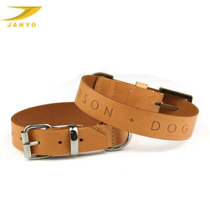 Fabriek Oem Custom Real Lederen Logo Halsband - Product Image 4