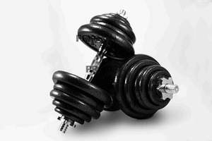 Cast iron painting 50 kg Adjustable free weights dumbbell set with chrome bar selling - Product Image 1