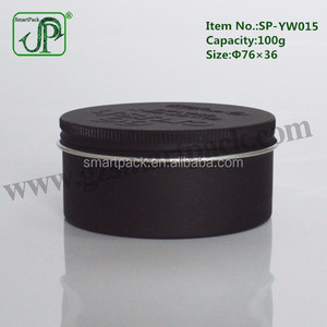 100g Straght Base <span class=keywords><strong>Mate</strong></span> Negro <span class=keywords><strong>Lata</strong></span> De Aluminio con Tapa - Product Image 2