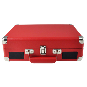 Gramophone portable à disque vinyle en bois et cuir PU OEM, 3 vitesses, lecteur de disque vinyle rétro créatif sans fil <span class=keywords><strong>Bluetooth</strong></span> - Product Image 3