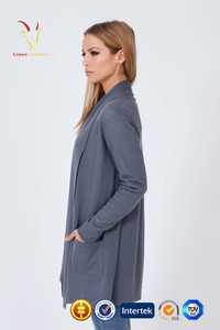 Cárdigan Largo de Cachemira con Cuello Chal para <span class=keywords><strong>Mujer</strong></span>, Suéter, Cárdigan para Dama - Product Image 3