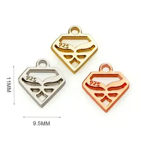 Custom Small Metal Tag For Garment Nickel / Gold Nickel-free Plated Rose Gold Metal Hanging Logo Label Tag For Clothes