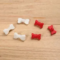 Moda rojo blanco color vástago de plástico lindo bowknot botón para ropa de niños