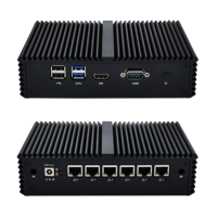 6 Lan Routeur de Pare-Feu Serveur Industriel Micro Celeron Noyau I3 I5 I7 AES-NI Mini Pc Sans Ventilateur Ordinateur