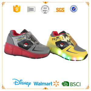 Enfants de patins à roulettes flash lumière 1 roue <span class=keywords><strong>chaussures</strong></span> à roulettes escamotables - Product Image 1