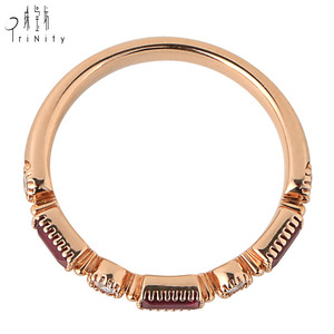 ที่กำหนดเองแฟชั่นแต่งงาน18พันกุหลาบทองเพชรแหวนหัวใจสำหรับผู้หญิง - Product Image 5