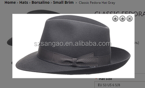 Commercio all'ingrosso AZO fashion borsalino fedora hat - Product Image 3