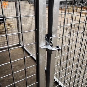 HaoTian fabrika <span class=keywords><strong>metal</strong></span> kaynaklı büyük ızgara chenil dışarı kapı - Product Image 4