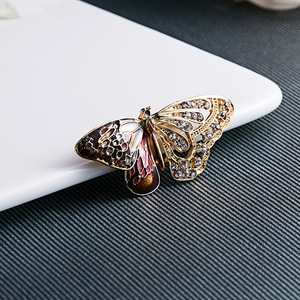 Clásico insecto <span class=keywords><strong>broche</strong></span> joyería de cristal de esmalte de Metal <span class=keywords><strong>broche</strong></span> de mariposa para las mujeres - Product Image 5
