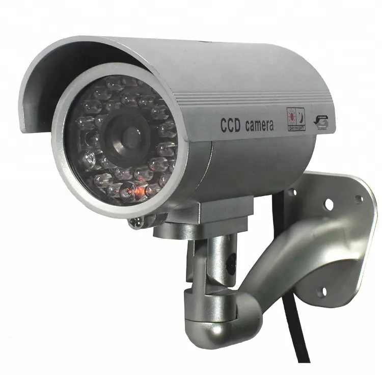Caméra de sécurité factice, CCTV couleur argent, 2600A