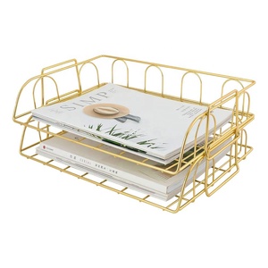 <span class=keywords><strong>Organisateur</strong></span> de plateau en métal empilable, fournitures de <span class=keywords><strong>bureau</strong></span>, <span class=keywords><strong>organisateur</strong></span> de <span class=keywords><strong>bureau</strong></span>, dossier à lettres et documents - Product Image 2