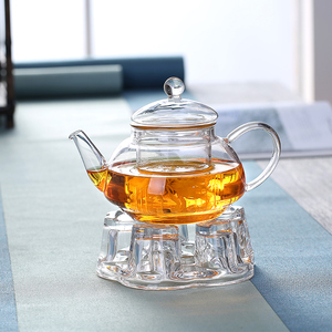 550 مللي أبريق شاي زجاجي غلاية مع أكثر دفئا-براد شاي الشاي Infuser مجموعة الزجاج ماكينة إعداد الشاي Infusers يحمل 3-4 أكواب - Product Image 3