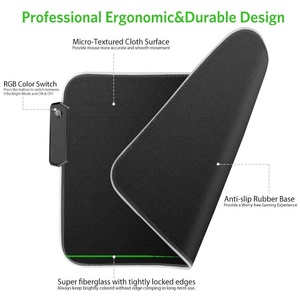 300*800*4Mm Đen Lớn Cổ Tay Nghỉ Ngơi Máy Tính Xách Tay Chống Nước Led Không Độc Hại Sáng Tạo Chuột Có Thể Tháo Rời - Product Image 3